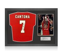 Maglia del Manchester United del 1994 autografata da Eric Cantona. Cornice Icon
