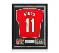 Maglia del Manchester Utd 1999 autografata da Ryan Giggs. Cornice superiore