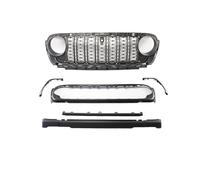 Maglia Del Paraurti Anteriore Griglia Per Jeep Per Wrangler JL JT 2018-2024 Con Foro Della Macchina Fotografica Opaco Accessori Per Auto Griglia Anteriore(Matte Black)