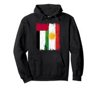 Maglia del Patrimonio curdo degli Emirati Arabi Uniti con Mezza Bandiera del Kurdistan Felpa con Cappuccio