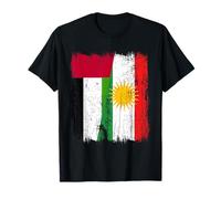 Maglia del Patrimonio curdo degli Emirati Arabi Uniti con Mezza Bandiera del Kurdistan Maglietta