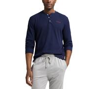 Maglia del pigiama goffrata a serafino Blu S