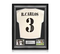 Maglia del Real Madrid autografata da Roberto Carlos. Montatura di qualità
