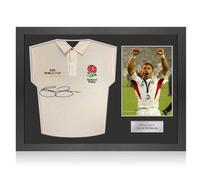 Maglia dell'Inghilterra autografata da Jason Robinson. Cornice dell'icona