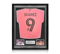 Maglia dell'Inter Miami autografata da Luis Suarez. Cornice di qualità superiore