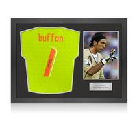 Maglia dell'Italia 2023 autografata da Gianluigi Buffon. Cornice Icon.