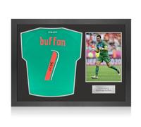 Maglia dell'Italia autografata da Gianluigi Buffon. Cornice con icona.