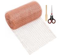 Maglia di filo di rame,Maglia di rame per lumache, Maglia di barriera per topi a prova di ruggine in rame a doppio strato, barriera anti-lumache multifunzionale flessibile con forbice,