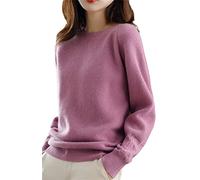 Maglia di lana di base da donna invernale O-collo Plus Size maglione in cashmere a maniche lunghe, Come da immagine1, L