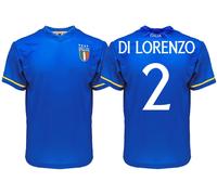 Maglia Di Lorenzo Italia Ufficiale 2023 FIGC azzurri 18 Giovanni Nuovo Font