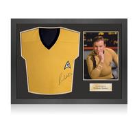Maglia di Star Trek autografata da William Shatner. Cornice dell'icona