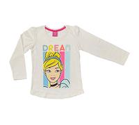 Maglia Disney Principessa Cenerentola Maglietta Mani. Lunghe Cotone Bambina 3978