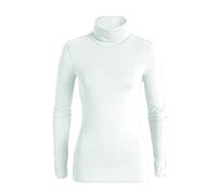 JADEA Maglia Donna 4267 Dolcevita a Manica Lunga in Cotone Elasticizzato - Stile Elegante e Confortevole per Autunno/Inverno - Ideale Anche Come Sottogiacca (L, Bianco)