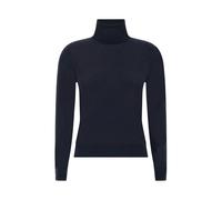 Maglia dolcevita in lana merino, Donna, Blu, Taglia: XXL
