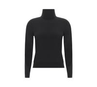 Maglia dolcevita in lana merino, Donna, Nero, Taglia: S