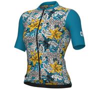 Maglia Alé PR.E Hibiscus manica corta donna blu-verde multicolore - S
