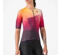 Castelli Maglia Top Free Speed 3 Race manica corta Rosso Corsa Viola Arancione Donna S