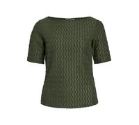 Maglia donna con motivo ondulato girocollo manica corta