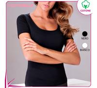 Maglia donna Cotonella GD010 girocollo mezza manica cotone elasticizzato