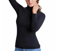 Maglia donna Cotonella manica lunga con collo dolcevita in cotone garzato - 3505