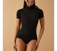 JADEA Maglia Donna Mezza Manica Collo Alto in Cashmere - Calda, Morbida e Perfetta Come Sottogiacca, Nero, L