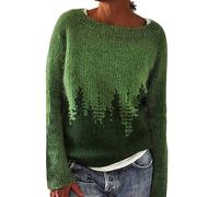 Maglia Donna Elegante Da Sera Maglioni Colorato Norvegese Elegante Comodo In Lana Maglione Lungo Donna Maglioncino Girocollo Caldo Pullover Oversize Aperto Felpe Classci In Cashmere Tunica Invernale