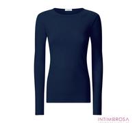 RAGNO Maglia Girocollo Donna Manica Lunga in Caldo Cotone Biologico Caldo e soffice Articolo D274AB BIO ML Giro, 078 Bleu, XL