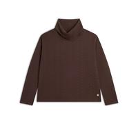 Maglia donna in felpa bonded a trecce con collo a tubo