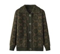 Maglia Donna Invernale,Maglioni Cardigan Lavorati A Maglia per Donne Di Mezza Età E Anziane Magliette Invernali Calde E Soffici In Peluche per Vecchie Signore Vestiti Retrò per Nonne Maglione La