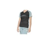 Maglia donna manica corta 100 maglia airmatic seafoam checkers
