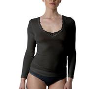 Maglia Donna Manica Lunga con Ricamo n Pizzo Emmebivi 93064 in Lana Seta