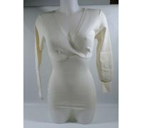 Maglia donna manica lunga lana invernale 80% Madiva Cortina bianco forma seno