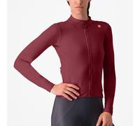 Maglia donna maniche lunghe Castelli Espresso Thermal - Bordeaux S / Rosso