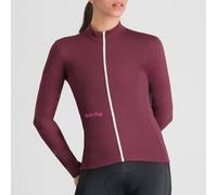 Maglia donna maniche lunghe Sportful Classic Thermal - Bordeaux M / Rosso
