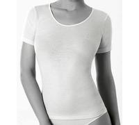 Maglia donna MBV a manica corta in lana e seta con profili in raso art. 91403