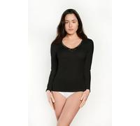 Maglia Donna Nottingham TL18W Manica Lunga in Lana e cotone con Pizzo