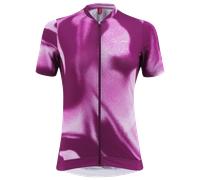 Loeffler Psy Mid Full Zip Short Sleeve Jersey Viola 42 Donna Bordeaux