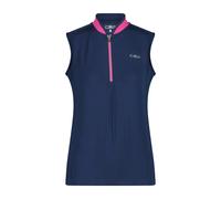 Maglia donna senza maniche con mezza zip CMP Bleu