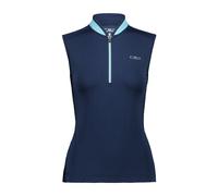 Maglia donna senza maniche con mezza zip CMP Blu