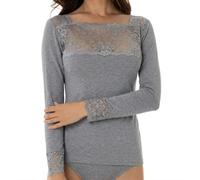 Maglia Donna TRAMONTE GIOIA Micro Modal e Pizzo Sottogiacca Manica Lunga Italia
