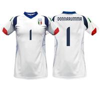 Maglia Donnarumma Italia Ufficiale E U R O 2024 Adulto Ragazzo Bambino Gianluigi Gigio 1 Portiere Away Bianca Trasferta