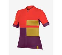 Endura W FS260 Print S/S - maglia ciclismo - donna L Red woman Recycled Polyester