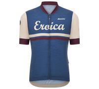 Santini Eroica Iris Short Sleeve Jersey Blu 2XL Uomo Avio