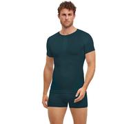 FALKE Warm Round Neck M S/s Ts filo funzionale asciugatura rapida 1 pezzo, Maglia Uomo, Verde Holly 7385, M