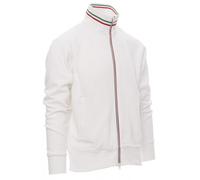 Maglia Felpa da Uomo Con Bordino Italia Tricolore Cotone Elasticizzato Aperta