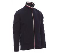 Maglia Felpa da Uomo Con Bordino Italia Tricolore Cotone Elasticizzato Aperta