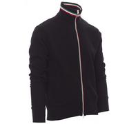 Maglia Felpa da Uomo Con Bordino Italia Tricolore Cotone Elasticizzato Aperta