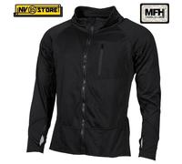 Maglia Felpa Termica Tattica MFH Underwear Level 2 Pile Caccia Militare NERO