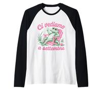 Maglia Fine Anno Scolastico Ci Vediamo a Settembre Maglia con Maniche Raglan