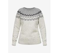 Maglia Fjällräven Övik Knit manica lunga bianco grigio donna - XL